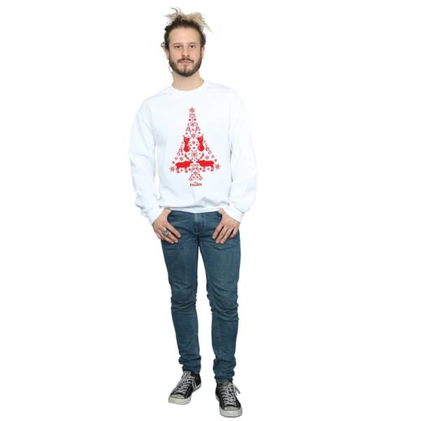 Disney Mens Frozen Christmas Tree Sweatshirt