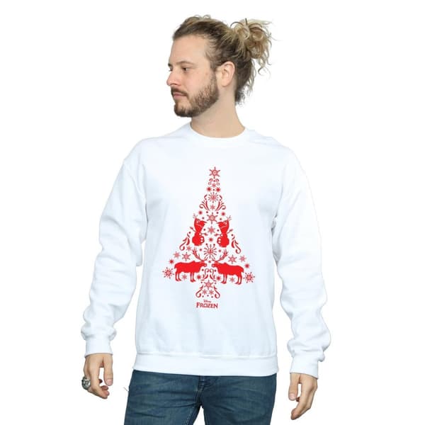 Disney Mens Frozen Christmas Tree Sweatshirt