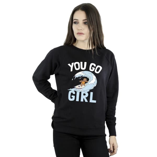 Disney Dam/Tjej Lilo And Stitch You Go Girl Sweatshirt Black S