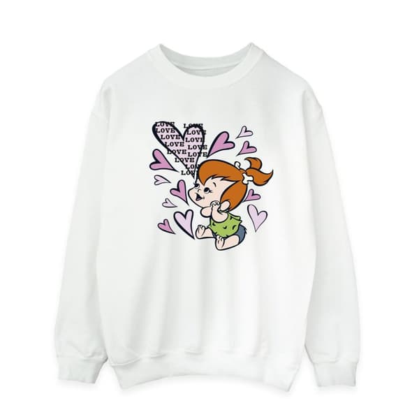 The Flintstones Mens Pebbles Love Love Love Sweatshirt