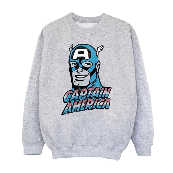 Marvel Womens/Ladies Captain America Distressed Sweatshirt