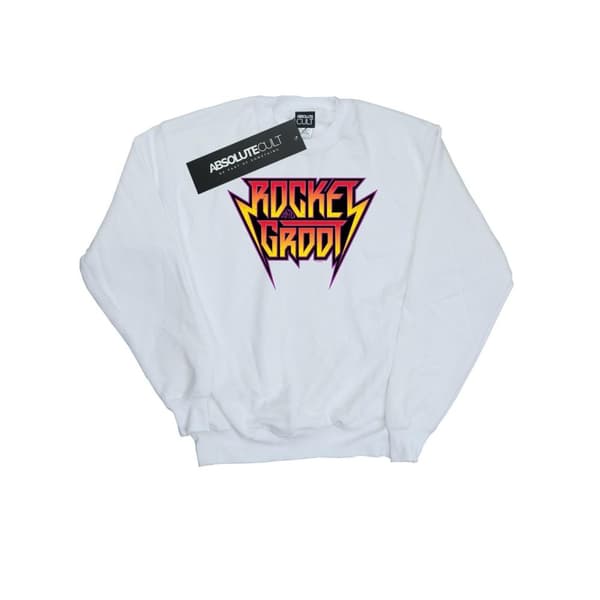 Marvel Girls Guardians Of The Galaxy Vol. 2 Rocket And Groot Metal Logo Sweatshirt