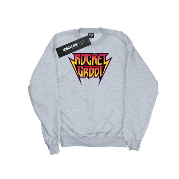 Marvel Boys Guardians Of The Galaxy Vol. 2 Rocket And Groot Metal Logo Sweatshirt