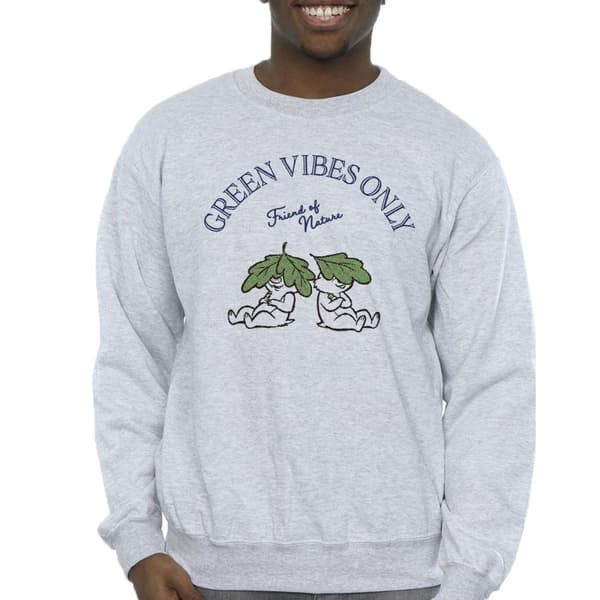 Disney Mens Chip ´n Dale Green Vibes Only Sweatshirt