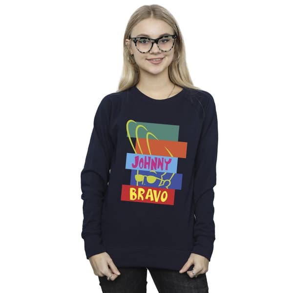 Johnny Bravo Rectangle Pop Art - Sweatshirt för kvinnor/damer