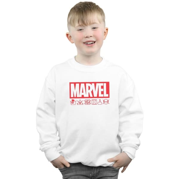 Marvel Pojkar Logo Wash Care Sweatshirt