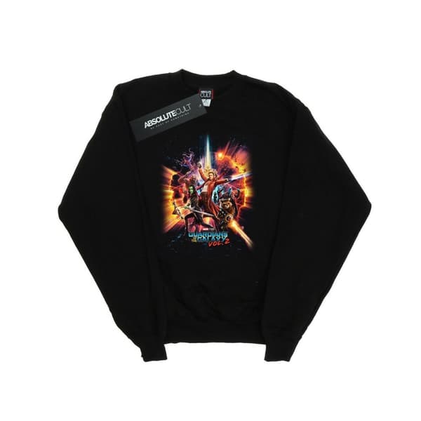 Marvel Girls Guardians Of The Galaxy Vol. 2 Team Poster Sweatshirt Black 9-11 Years
