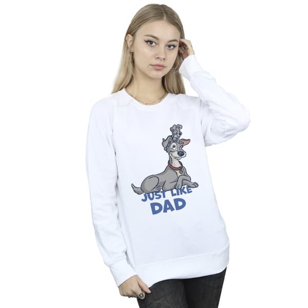 Disney Womens/Ladies Lady And The Tramp Just Like Dad Sweatshirt