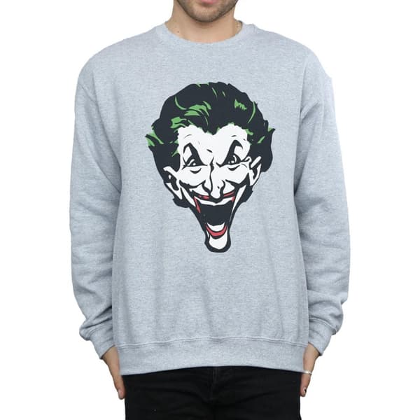 DC Comics Mens The Joker Big Face Sweatshirt