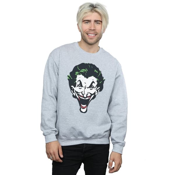 DC Comics Mens The Joker Big Face Sweatshirt