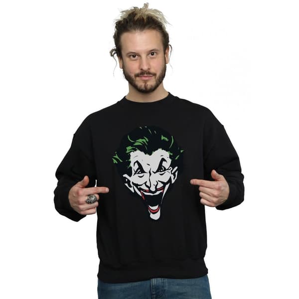 DC Comics Mens The Joker Big Face Sweatshirt