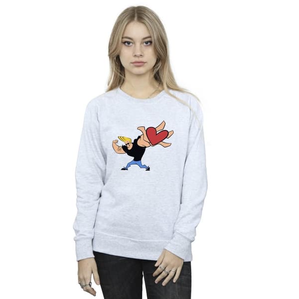Johnny Bravo Womens/Ladies Heart Present Sweatshirt