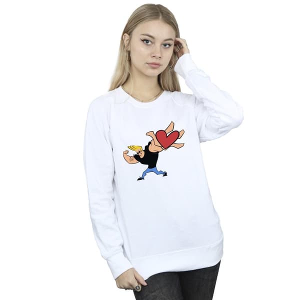 Johnny Bravo Womens/Ladies Heart Present Sweatshirt