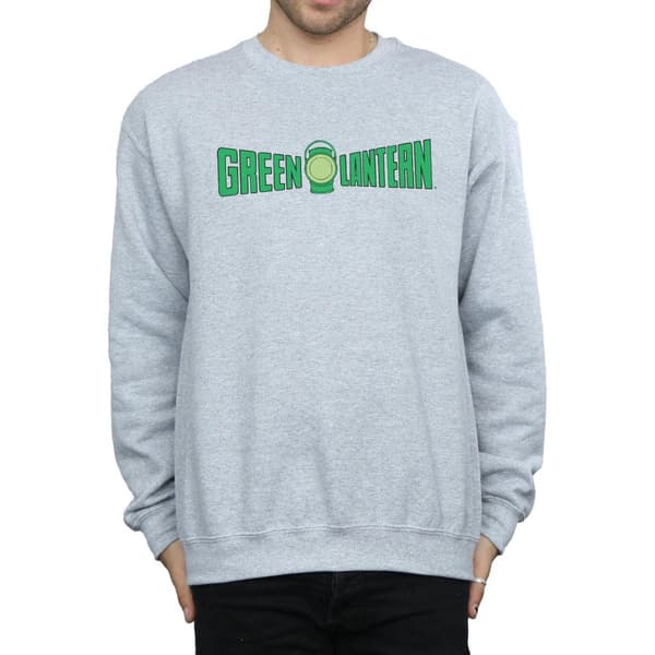 DC Comics Mens Green Lantern Text Logo Sweatshirt