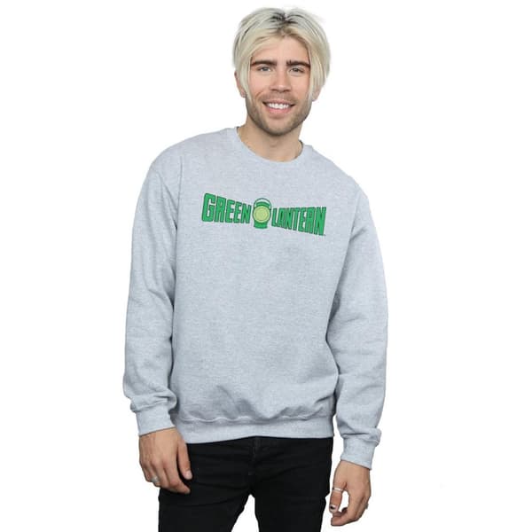 DC Comics Mens Green Lantern Text Logo Sweatshirt