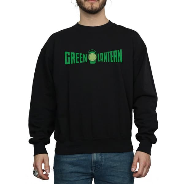 DC Comics Sweatshirt med textlogotyp för herrar - Green Lantern