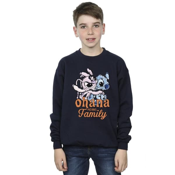 Disney Pojkar Lilo And Stitch Ohana Angel Hug Sweatshirt