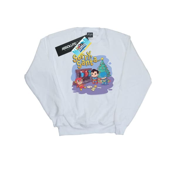 DC Comics Mens Super Friends Sorry Santa Sweatshirt