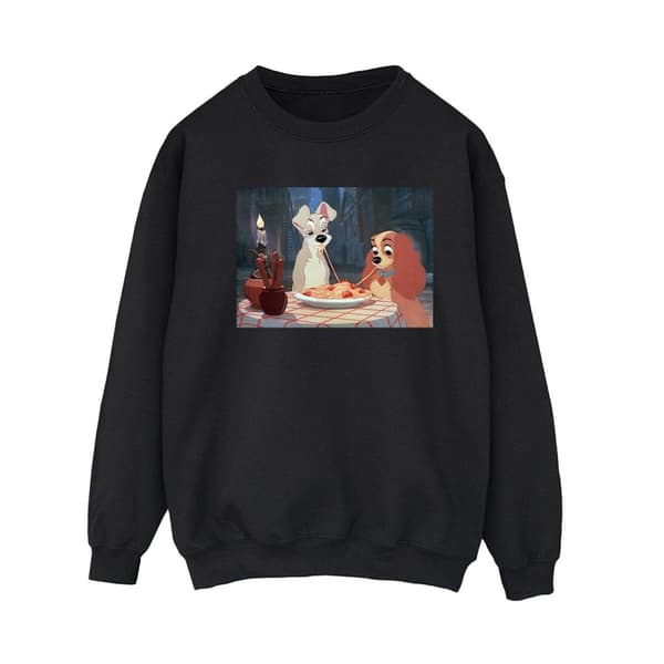 Disney Dam/Tjej Lady And The Tramp Spaghetti Photo Sweatshirt