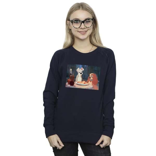 Disney Dam/Tjej Lady And The Tramp Spaghetti Photo Sweatshirt