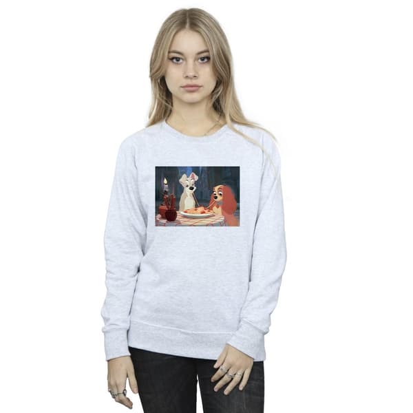 Disney Dam/Tjej Lady And The Tramp Spaghetti Photo Sweatshirt