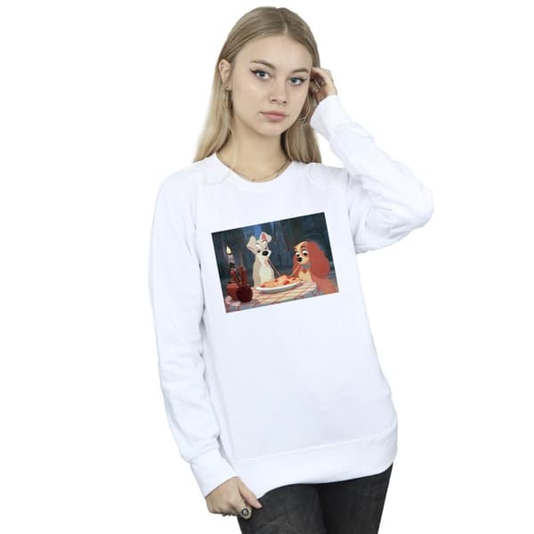 Disney Dam/Tjej Lady And The Tramp Spaghetti Photo Sweatshirt