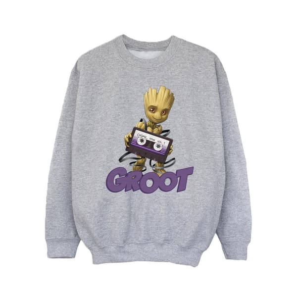 Guardians Of The Galaxy Groot Casette-tröja för flickor Sports Grey 12-13 Years