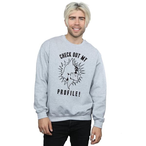 DC Comics Mens Batman Check Out My Profile Sweatshirt