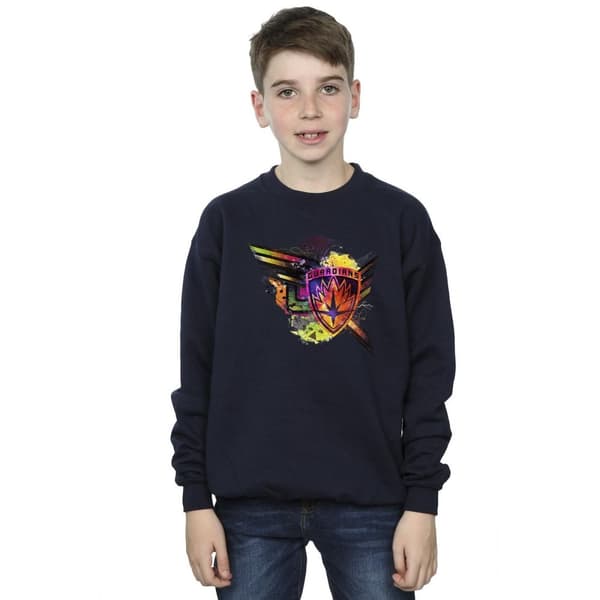 Marvel Boys Guardians Of The Galaxy Abstract Shield Chest Sweatshirt