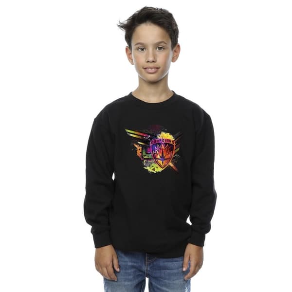 Marvel Boys Guardians Of The Galaxy Abstract Shield Chest Sweatshirt