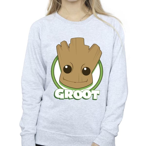 Guardians Of The Galaxy Womens/Ladies Groot Badge Sweatshirt