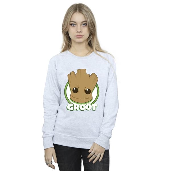 Guardians Of The Galaxy Womens/Ladies Groot Badge Sweatshirt