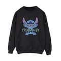 Miniatyrbilde 1 av 3: Disney Womens/Ladies Lilo And Stitch Ohana Blue Glitch Sweatshirt