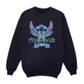 Miniatyrbild 1 av 4: Disney Dam/Tjej Lilo And Stitch Ohana Blå Glitch Sweatshirt