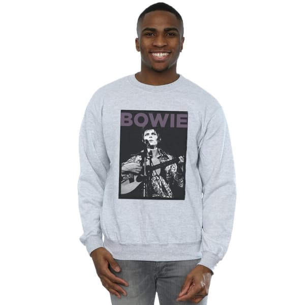 David Bowie Sweatshirt med rockaffisch för herrar