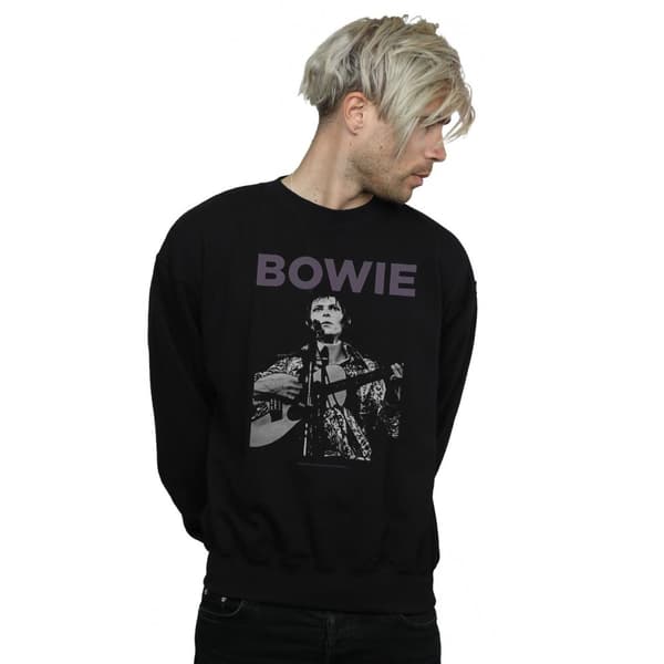 David Bowie Sweatshirt med rockaffisch för herrar