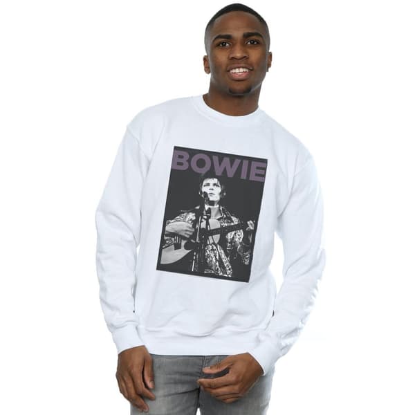 David Bowie Sweatshirt med rockaffisch för herrar