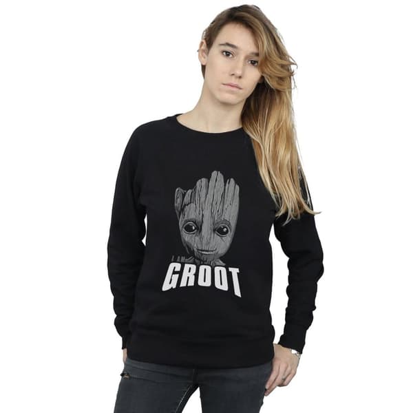 Marvel Womens/Ladies Guardians Of The Galaxy Groot Face Sweatshirt