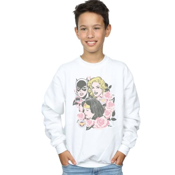 DC Comics Pojkar Super Powers Sweatshirt med blommig ram