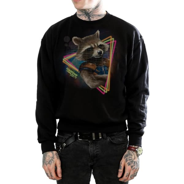 Marvel Guardians Of The Galaxy Neon Rocket-tröja för herrar