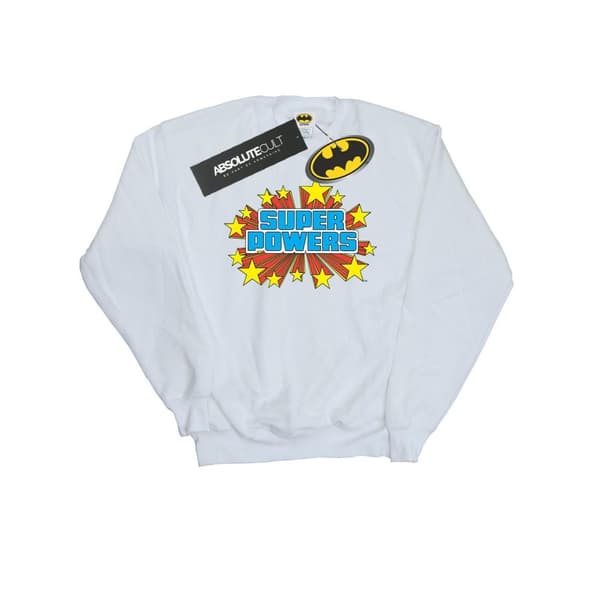 DC Comics Sweatshirt med Super Powers-logotyp för herrar White 3XL