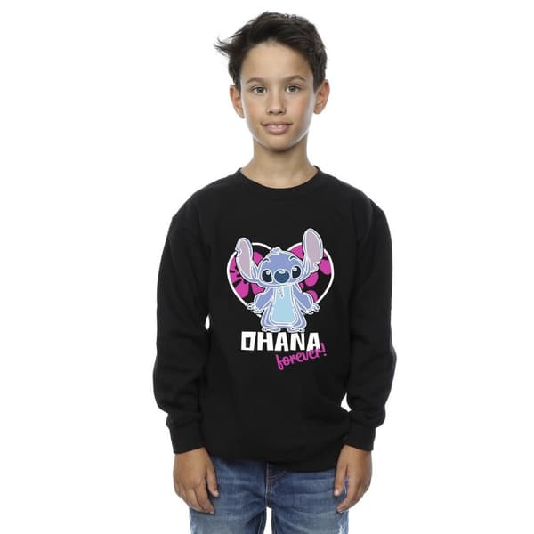 Disney Boys Lilo And Stitch Ohana Forever Heart Sweatshirt