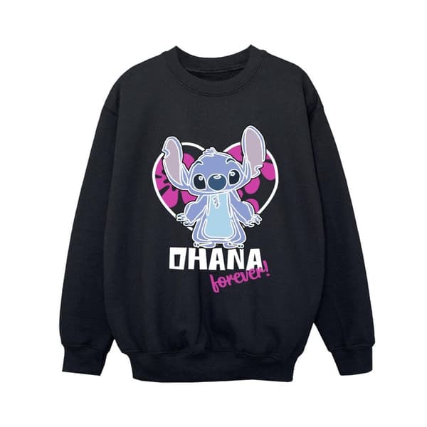 Disney Boys Lilo And Stitch Ohana Forever Heart Sweatshirt