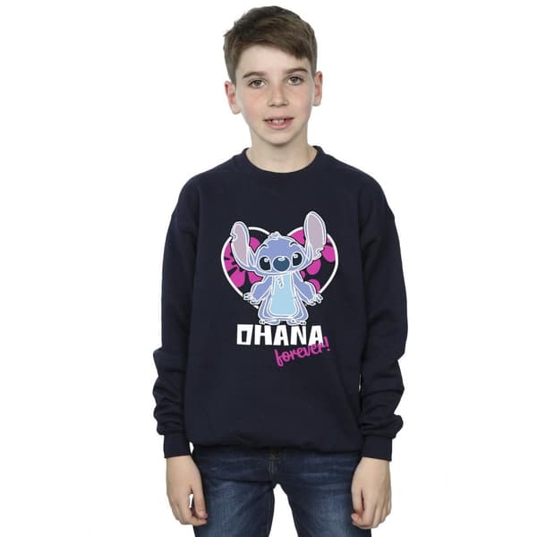 Disney Boys Lilo And Stitch Ohana Forever Heart Sweatshirt