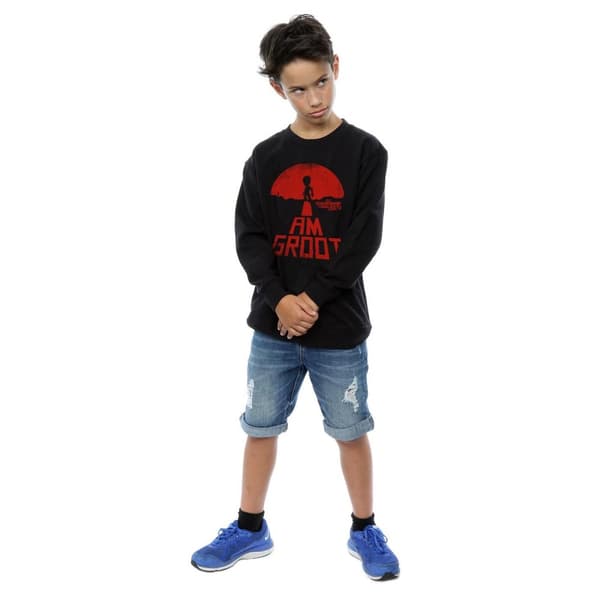 Marvel Boys Guardians Of The Galaxy I Am Groot Red Sweatshirt