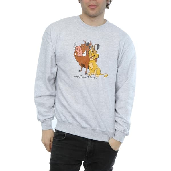 Disney Klassisk Simba, Timon och Pumbaa-tröja för herrar