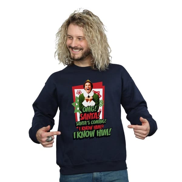 Elf Mens OMG Santa Sweatshirt