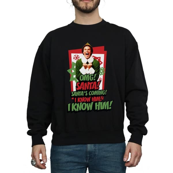 Elf Mens OMG Santa Sweatshirt