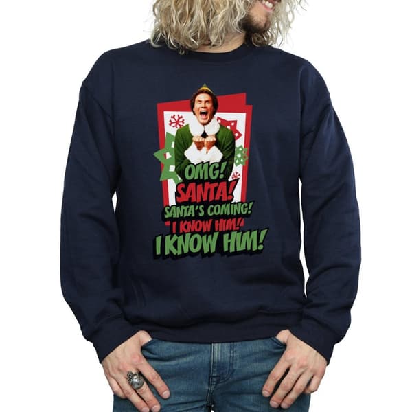 Elf Mens OMG Santa Sweatshirt