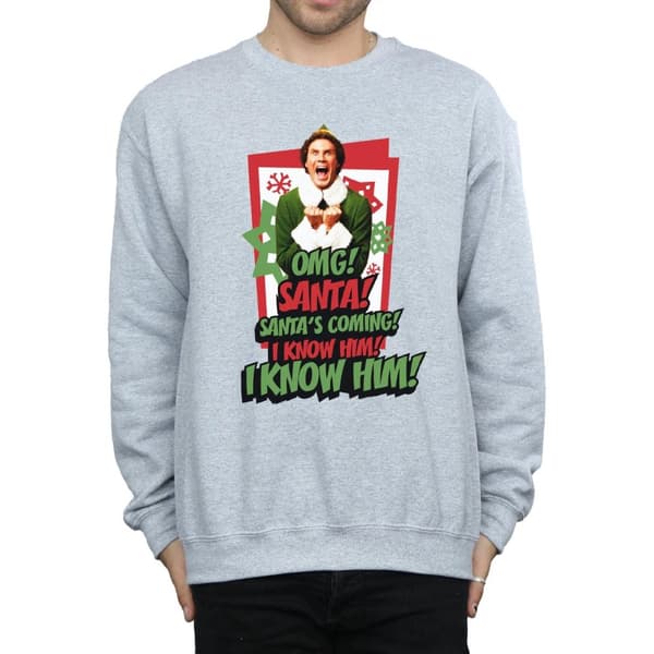 Elf Mens OMG Santa Sweatshirt